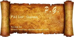 Paller Gyoma névjegykártya